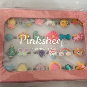 PinkSheep Little Girl Jewel Rings in Box, Adjustable, No Duplication, Girl